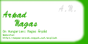 arpad magas business card