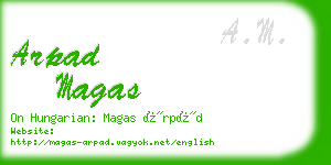 arpad magas business card